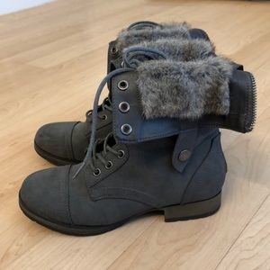 Lace up combat boots